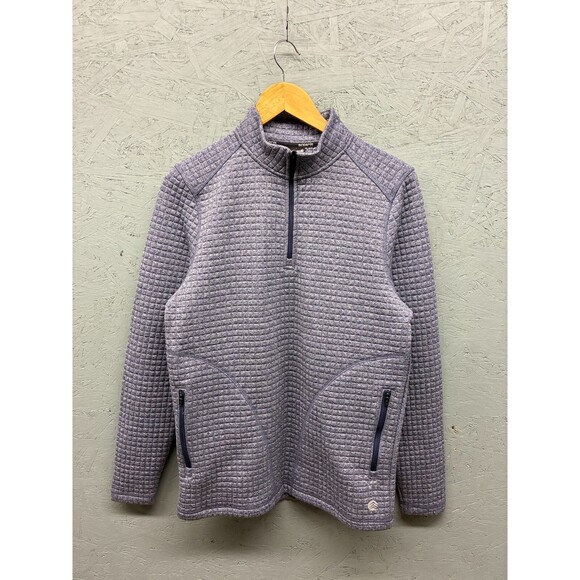Solaris Women’s Pullover Sweater Small Gray Quarter Zip‎ Fleece Textured Knit - Picture 1 of 8